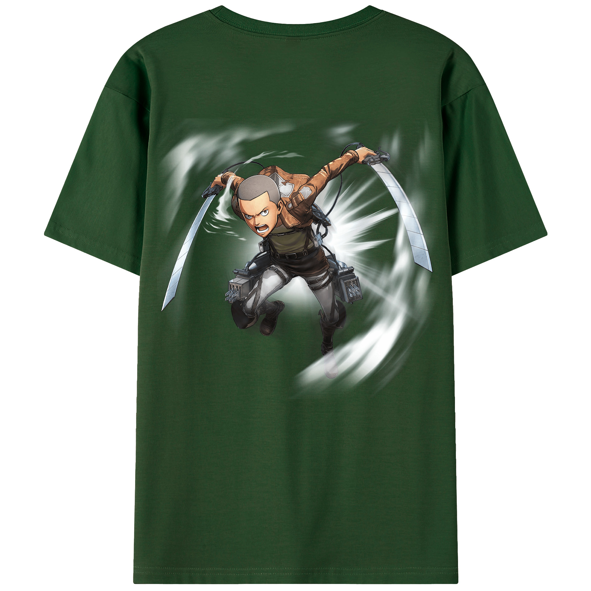 （画像用） 進撃の巨人 コニー·スプリンガー Attack on Titan Connie Springer 綿100％半袖Tシャツ（背面プリント）